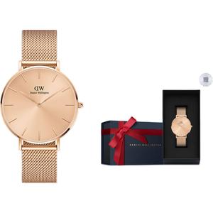 DW/DanielWellington Часы Daniel Wellington PETITE Collection Wrist Watch Quartz Movement Stainless Steel Watchband Gold Dial Men's Watch