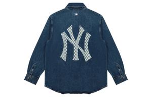 Старая Цветочная Футболка Унисекс Синяя MLB