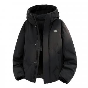 Jeep Пуховик Unisex Black с капюшоном утепленный