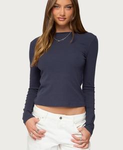 Женская футболка с длинным рукавом Kiyan Edikted, Navy