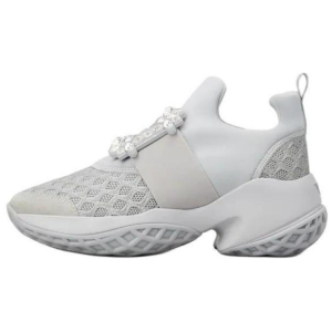 Roger Vivier Женские низкие повседневные кроссовки Viv' Run, серые