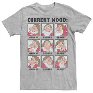 Мужская футболка с рисунком Current Mood Disney's Snow White Grumpy Licensed Character, цвет Athletic Heather