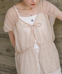 Блузка с двусторонней сборкой спереди и сзади