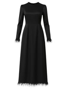 Fashionshowcase Вечернее платье 'Feather Grace' в черном цвете