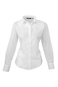 Поплиновая блузка с длинным рукавом. Простая рабочая рубашка. Premier, красный