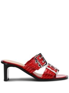 GANNI мюли с поясом и пряжками, красный