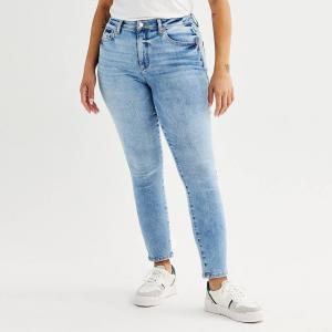 Женские джинсы скинни Sonoma Goods For Life с высокой посадкой и пышными формами, цвет Light Wash