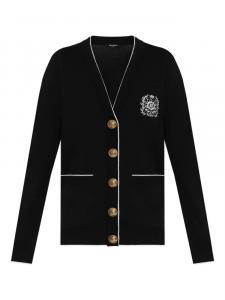Вышитый кардиган Balmain, черный