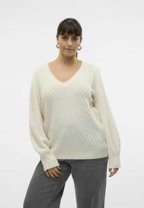 Джемпер Vero Moda Curve VMCSTINNA, Birch/White