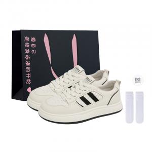 Boldi Kuki Скользоустойчивые женские скейтерские кеды низкие черные (сумка для покупок + в комплекте носки), цвет Black (Shopping Bag+Comes with Socks)