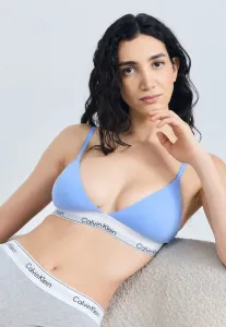 Треугольный значок, хлопковый модальный треугольный бюстгальтер Calvin Klein Underwear, Blue Descent