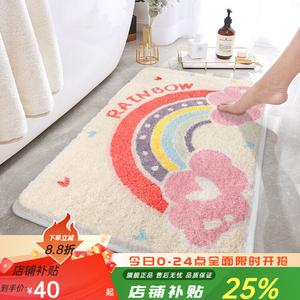 Budis Ковер 80х160 см из искусственной шерсти, впитывающий, нескользящий, для ванной комнаты или прихожей