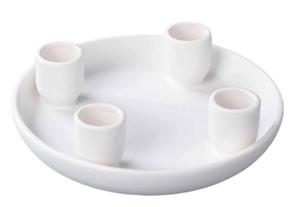 Подсвечник Ambia Home белый диаметр/высота: 16/4,3 см