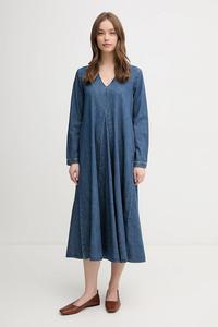 Хлопковое платье United Colors Of Benetton, темно-синий