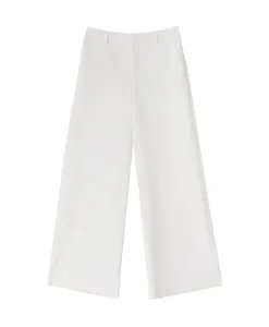 Белые брюки с широкими штанинами Moschino, белый