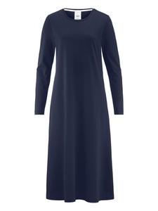 Ночная рубашка Hessnatur Langarm Slim PURE COTTON, темно-синий