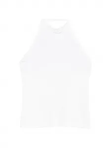 Топ на бретельках вокруг шеи Norma Kamali, белый