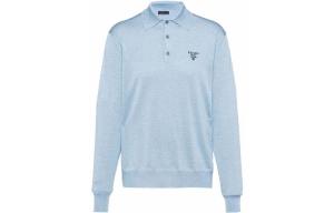 Рубашка-поло мужская Prada, светло-синий