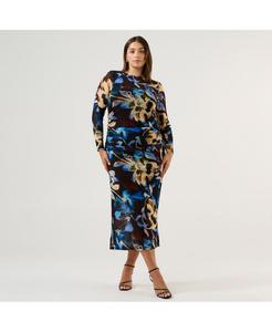 Платье-миди Cleo из сетчатой ткани больших размеров ESTELLE, blue