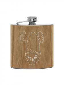 Mr. & Mrs. Panda Фляжка в виде счастливого кактуса без слогана, коричневого цвета