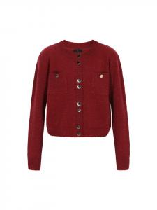 DreiMaster Женский кардиган бордового цвета