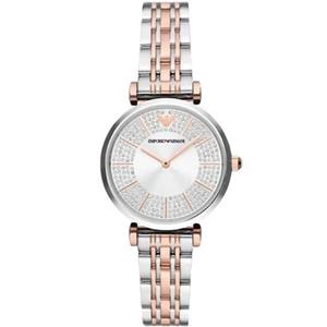 EMPORIO ARMANI Часы Wrist Watch Quartz Movement Stainless Steel Strap 32mm Silver Dial Women's Watch Regular Box, White Dial