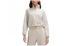 Футболка Softstreme Brushed с полузастёжкой-молнией Lululemon, сиреневый эфир