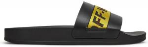 Шлепанцы Off-White Industrial Sliders 'Black Yellow', черный