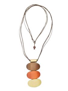 Collezione alessandro Длинное ожерелье «Асмара» коричневого цвета