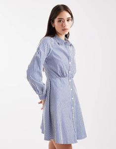 Мини-платье New Look в полоску, с короткими рукавами, синего цвета