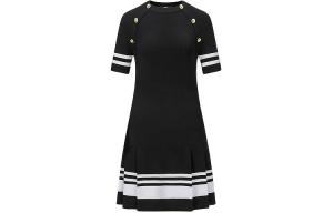 KARL LAGERFELD SS24 Женское черное платье с короткими рукавами KARL LAGERFELD / Karl Lagerfeld Jeans