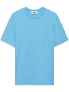 MSGM футболка с вышитым логотипом, синий