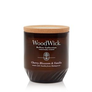 Свеча WoodWick ReNew Cherry Blossom & Vanilla, средняя банка, белый