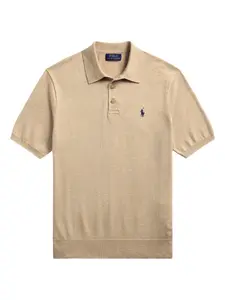 Свитер с воротником поло Polo Ralph Lauren, бежевый