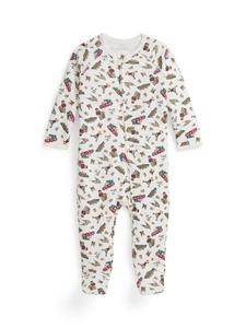 Детский хлопковый комбинезон с принтом Ralph Lauren, Winter Bear