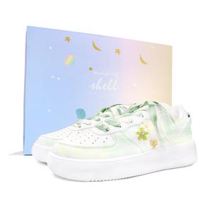 QIAODAN Кроссовки для скейтбординга Coverage с защитой от скольжения и износа, женские, желтые, зеленые, белые