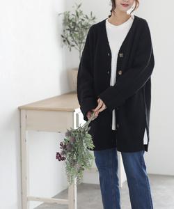 Объемный кардиган с открытым передом и рукавами Pourvous, цвет Black