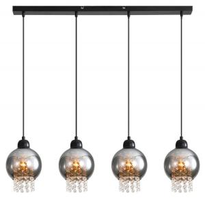 Подвесной светильник Nettlife Marson 4-flammig, черный - металл - 5 x 175 x 86 см