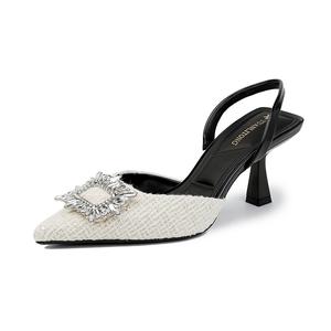 JIUXINGDAO Стройные каблуки на высоком каблуке женские белые, цвет White