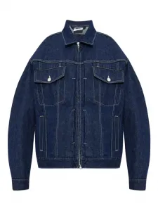 Куртка на молнии с карманами VETEMENTS, синий