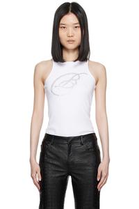 Футболка с логотипом Crystal-Cut Blumarine, цвет ivory