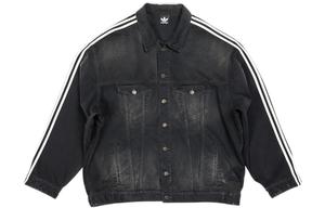 Джинсовая куртка унисекс Balenciaga X Adidas, черный