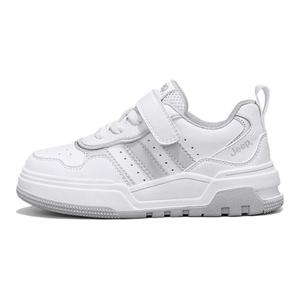 Детские кроссовки для скейтбординга с амортизацией и износостойкостью низкие Jeep, белый/серебряный