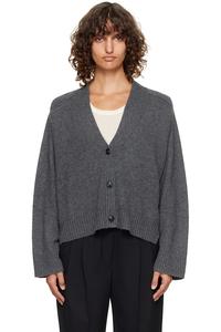Loulou De Saison Серый кардиган kaia lds с ребристым вырезом
