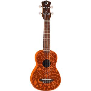 Luna Guitars Peace Love Сопрано Гавайская гитара