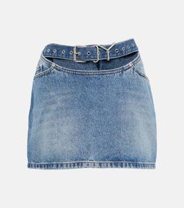 Мини-юбка из денима с вырезами Y/Project, Faded Blue