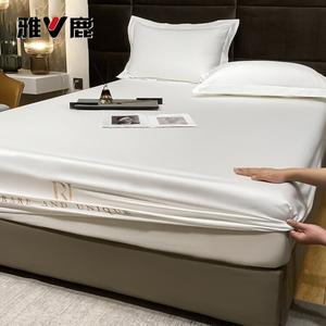 Yalu Простыня на резинке 180х200 см, 100% хлопок, цвет Hao Yue Bai, полностью закрытая, нескользящая