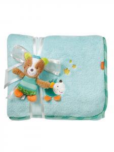 Мягкое одеяло Лиса бирюзового цвета - (Д)100 x (Ш)75 см Fehn