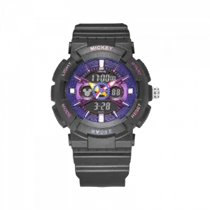 Disney Часы Mickey Series Electronic+Quartz Movement TPU Strap Watch Unisex Gray Dial