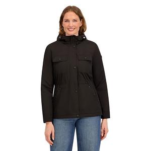 Женский дождевик с капюшоном на флисовой подкладке Halitech, Black